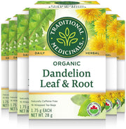 Traditional Medicinals Organic Dandelion Leaf & Root Tea, 6 x 16 Bags