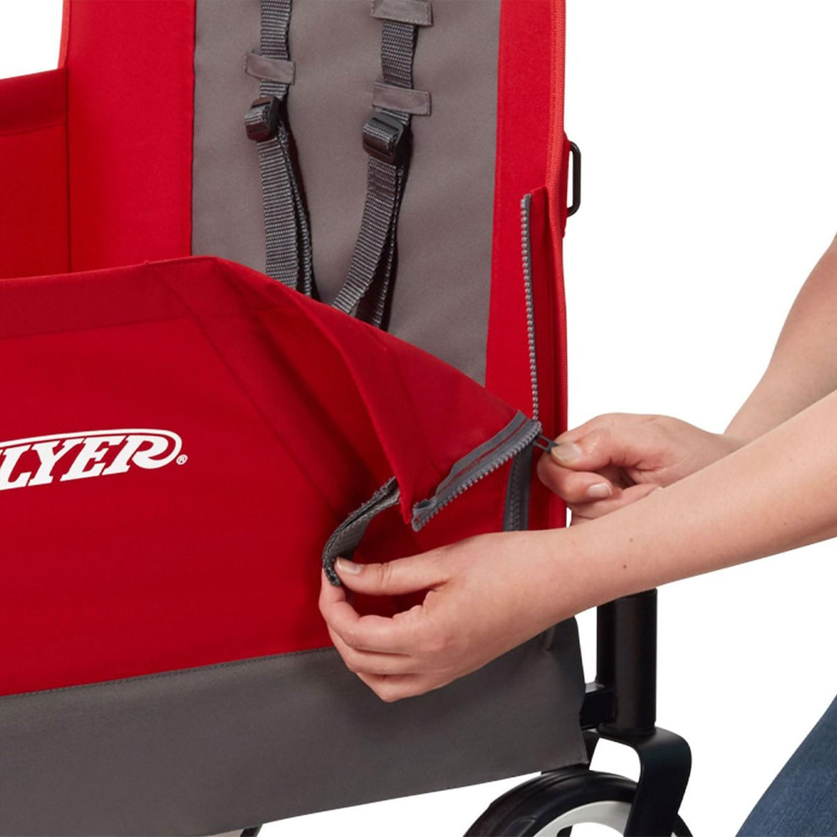 Radio Flyer Convertible Stroller Wagon for Kids, Red