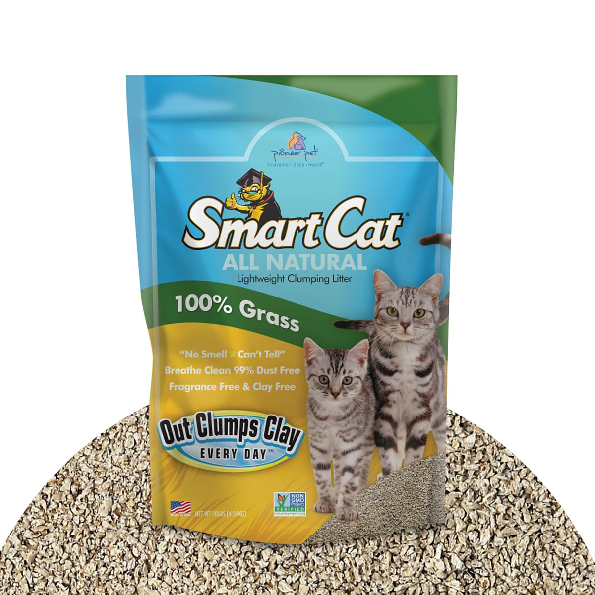 SmartCat 6505 All Natural Clumping Litter, 10 lbs