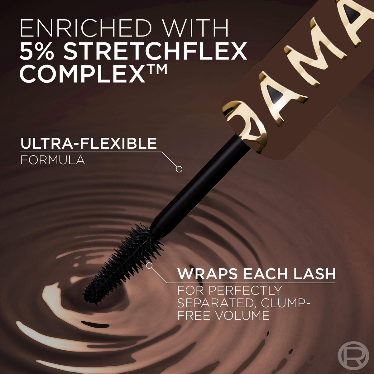 L'Oréal Paris Voluminous Panorama Chromatic Mascara, 705 Brown Leather