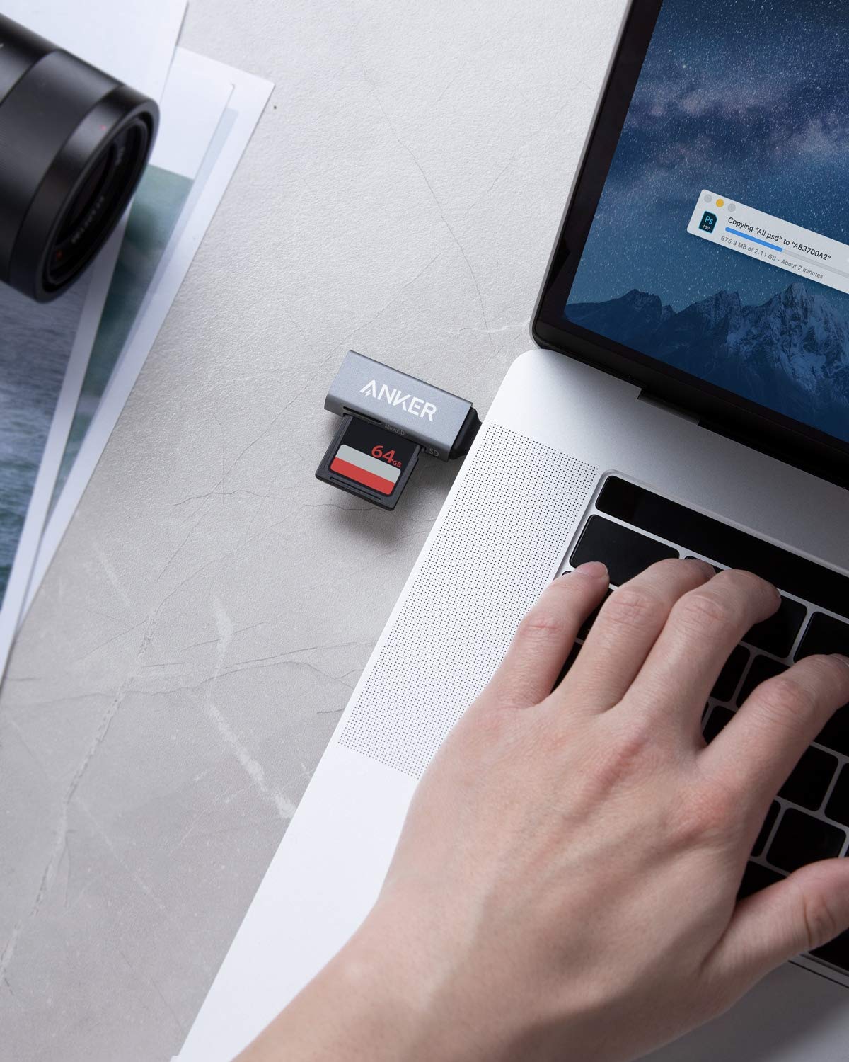 Anker 2-in-1 USB C SD Card Reader, Dual Slot