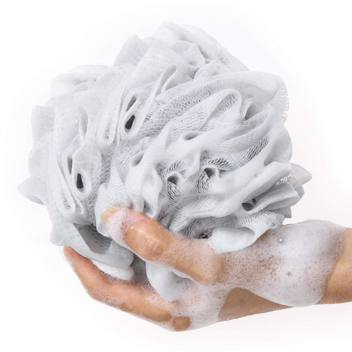 Btyms Mesh Bath Shower Puffs, 60 g, 4 Pack