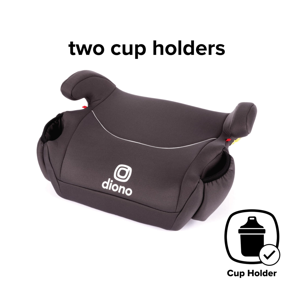 Diono Solana 2022 Backless Booster Car Seat, Pack of 2, Black Charcoal