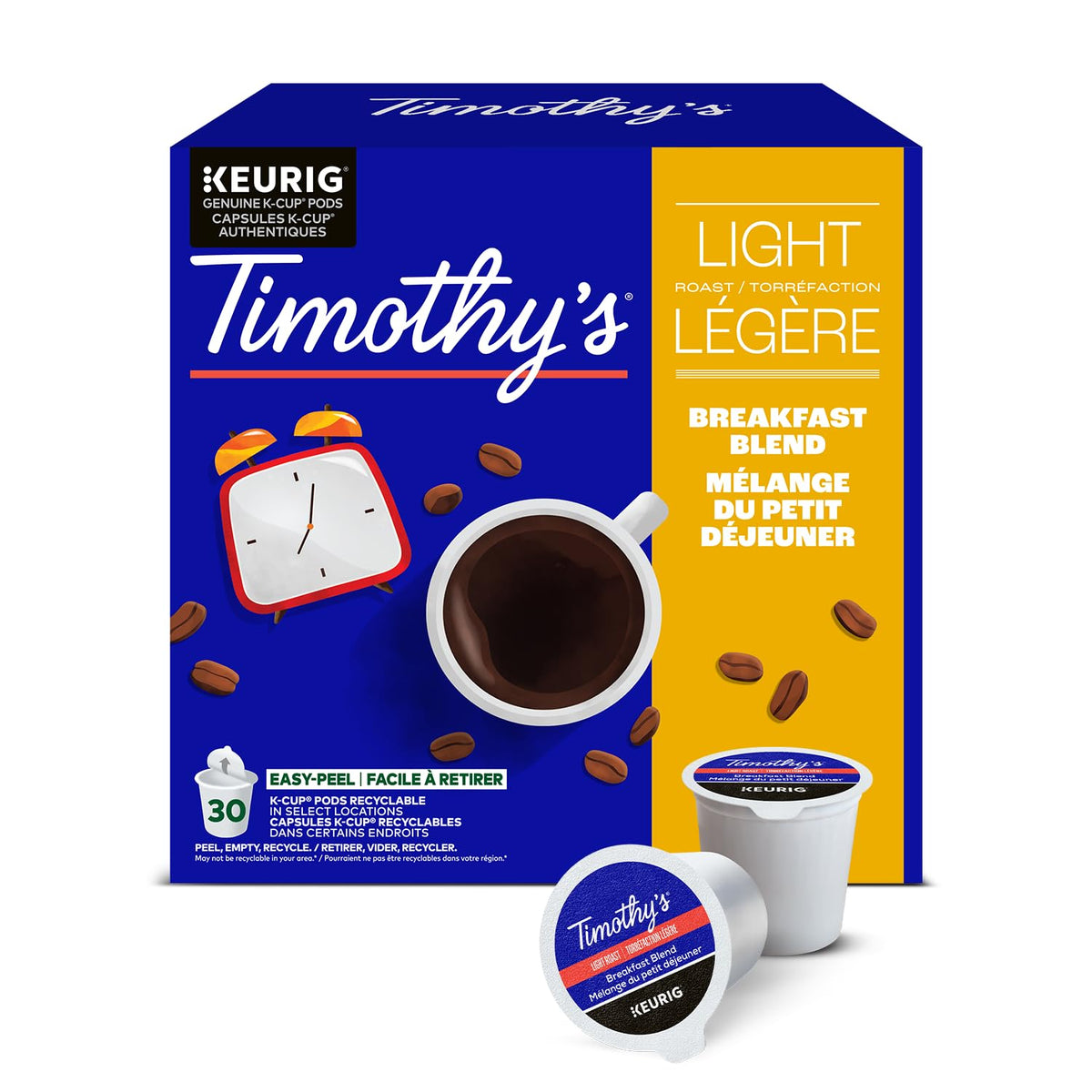 Timothy's Breakfast Blend K-Cup Pods, 30 Count