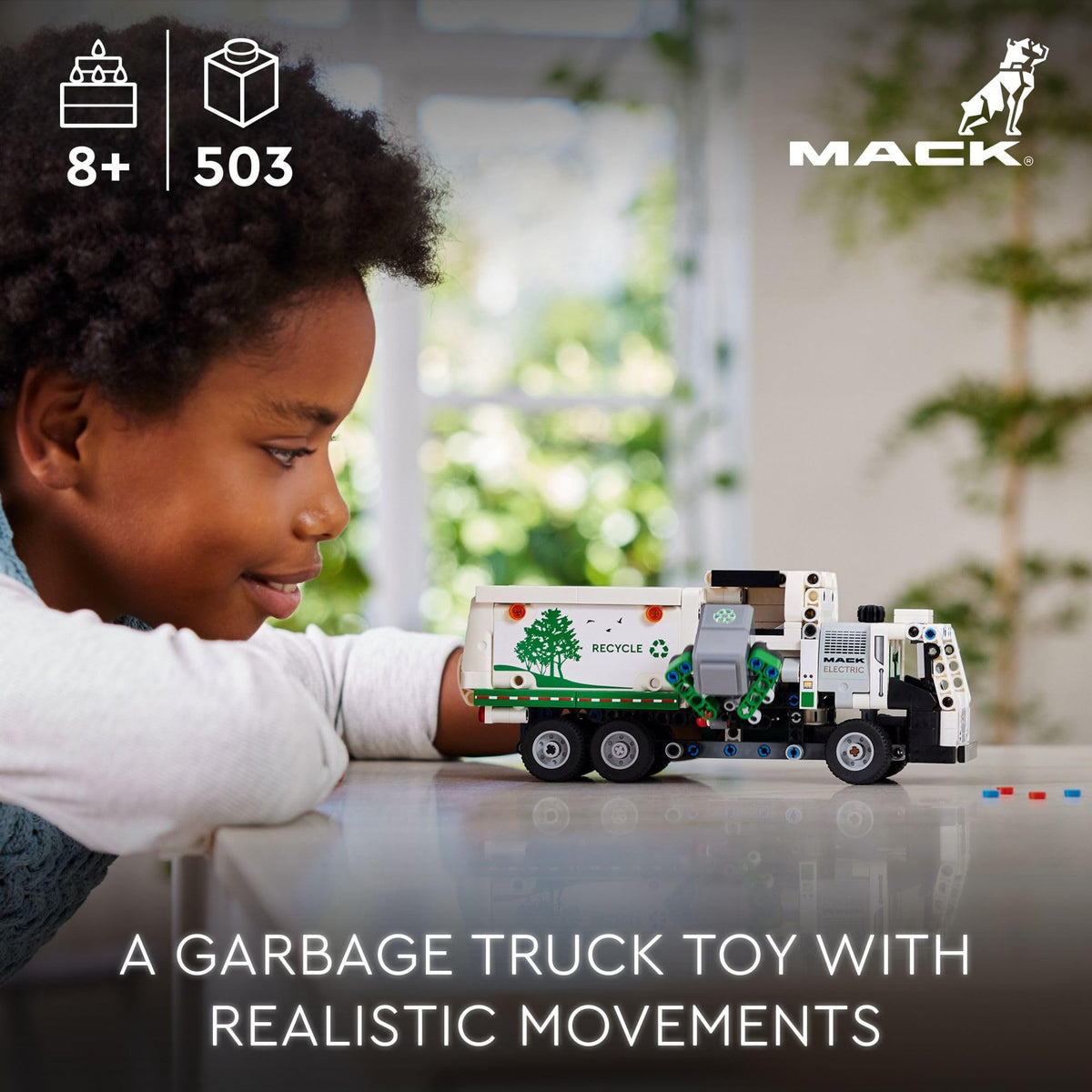 LEGO Technic Mack LR Electric Garbage Truck, 42167