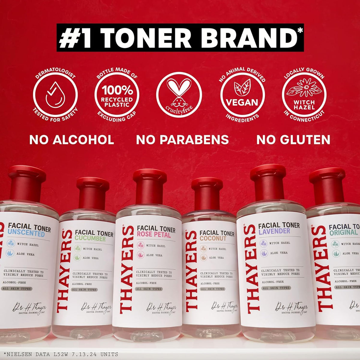 Thayers Rose Petal Witch Hazel Facial Toner, 355 ml