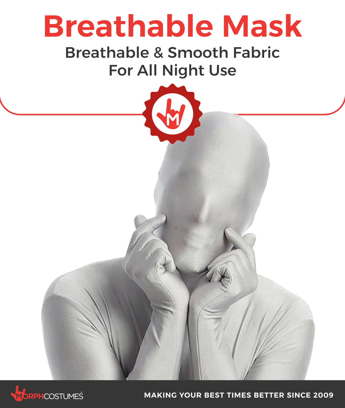 Morphsuits Original Morphsuit, Silver, Large