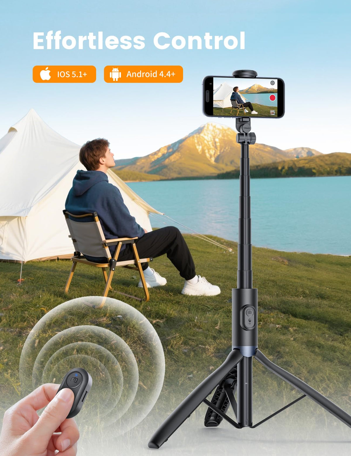 ANXRE 67.7 Inch Tripod Stand with Light and Remote, NT99