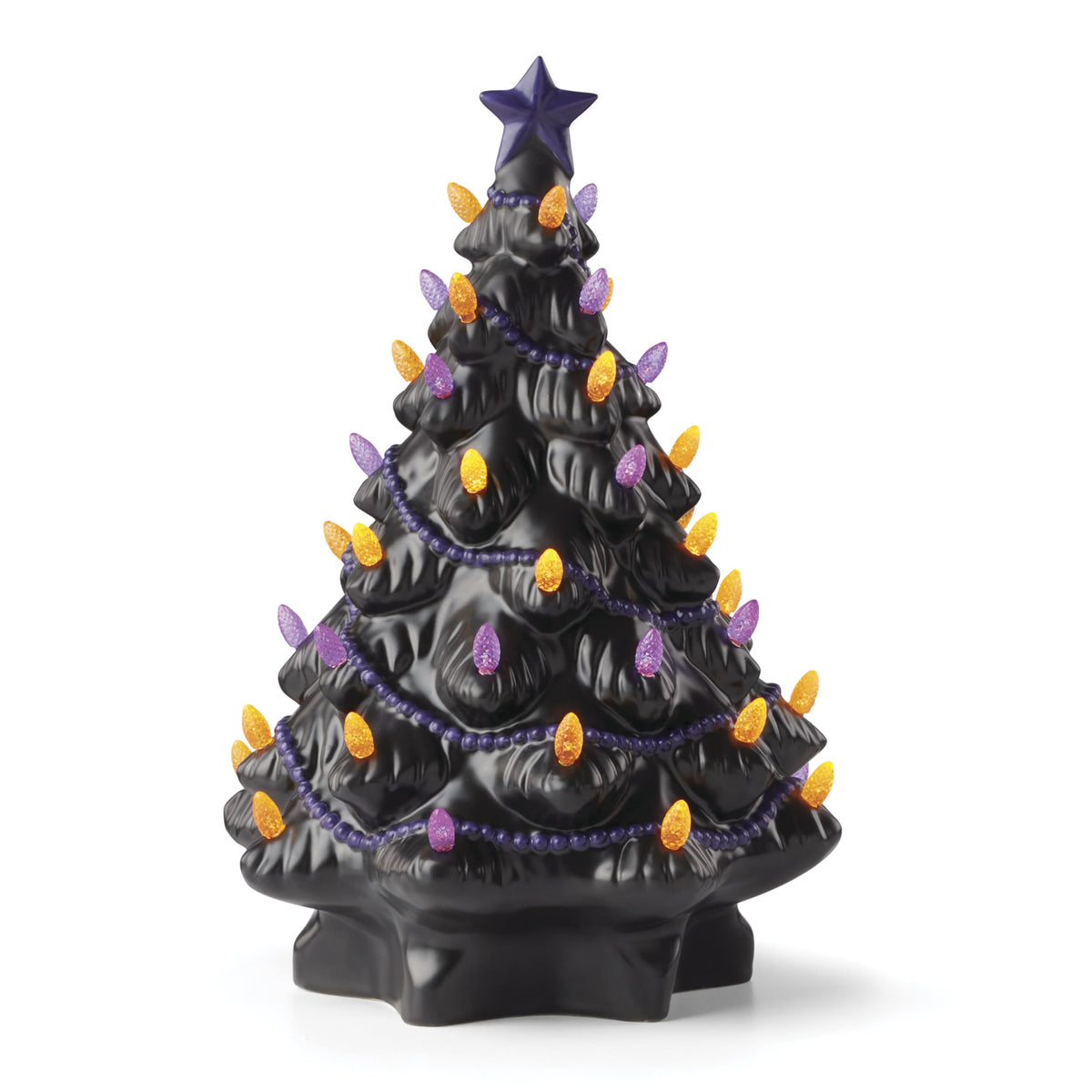 Lenox Treasured Traditions Black Light-Up Tree Figurine