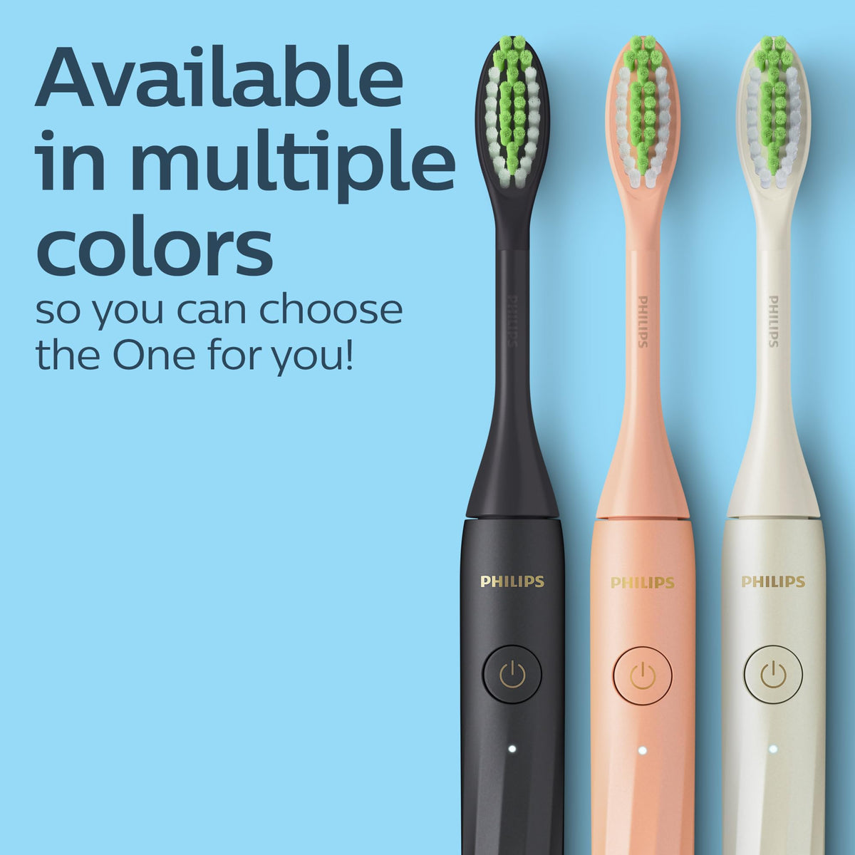 Philips One by Sonicare Battery Toothbrush, 1 Brush Head, Black