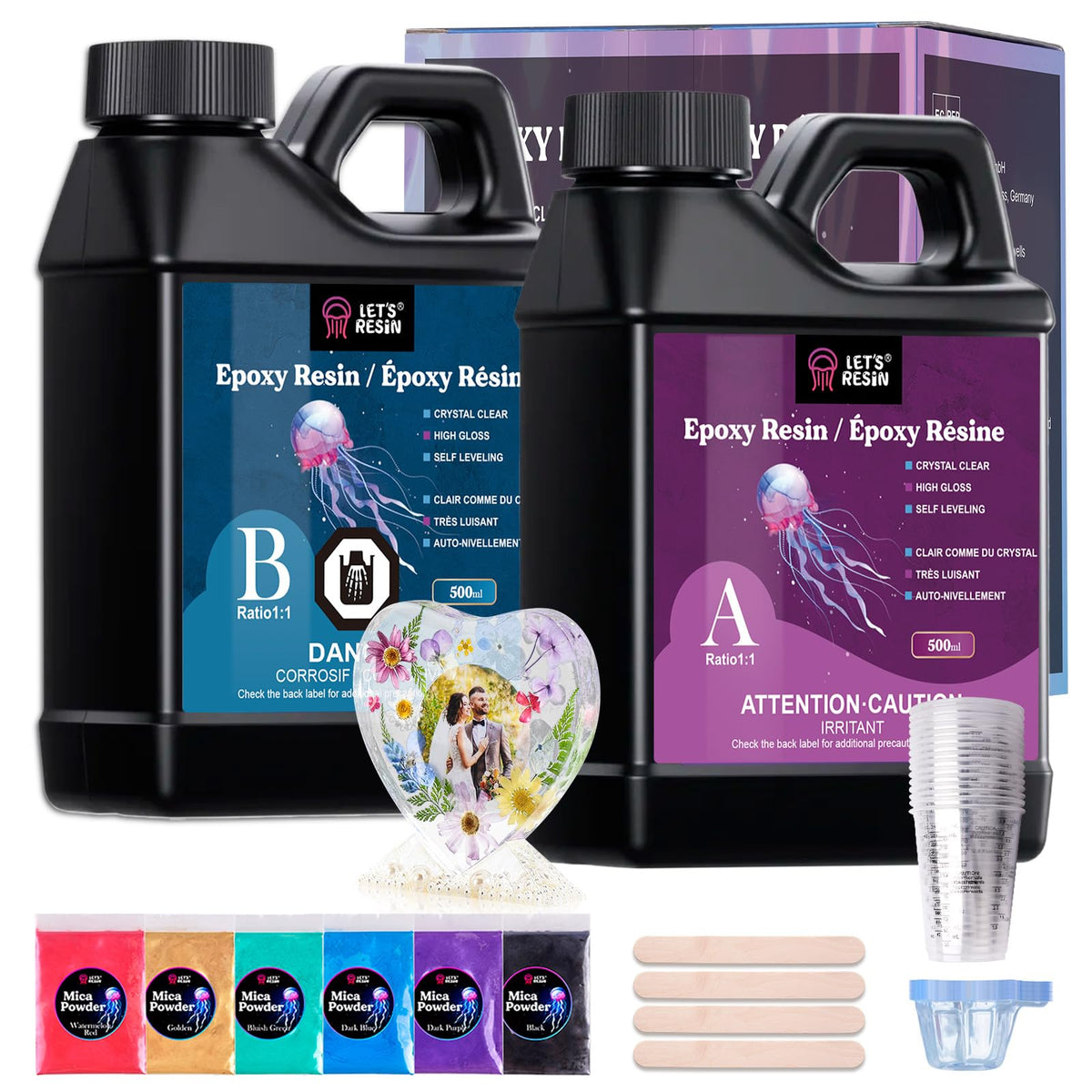 Let's Resin Casting Epoxy Resin Kit, 1 L (34 oz)