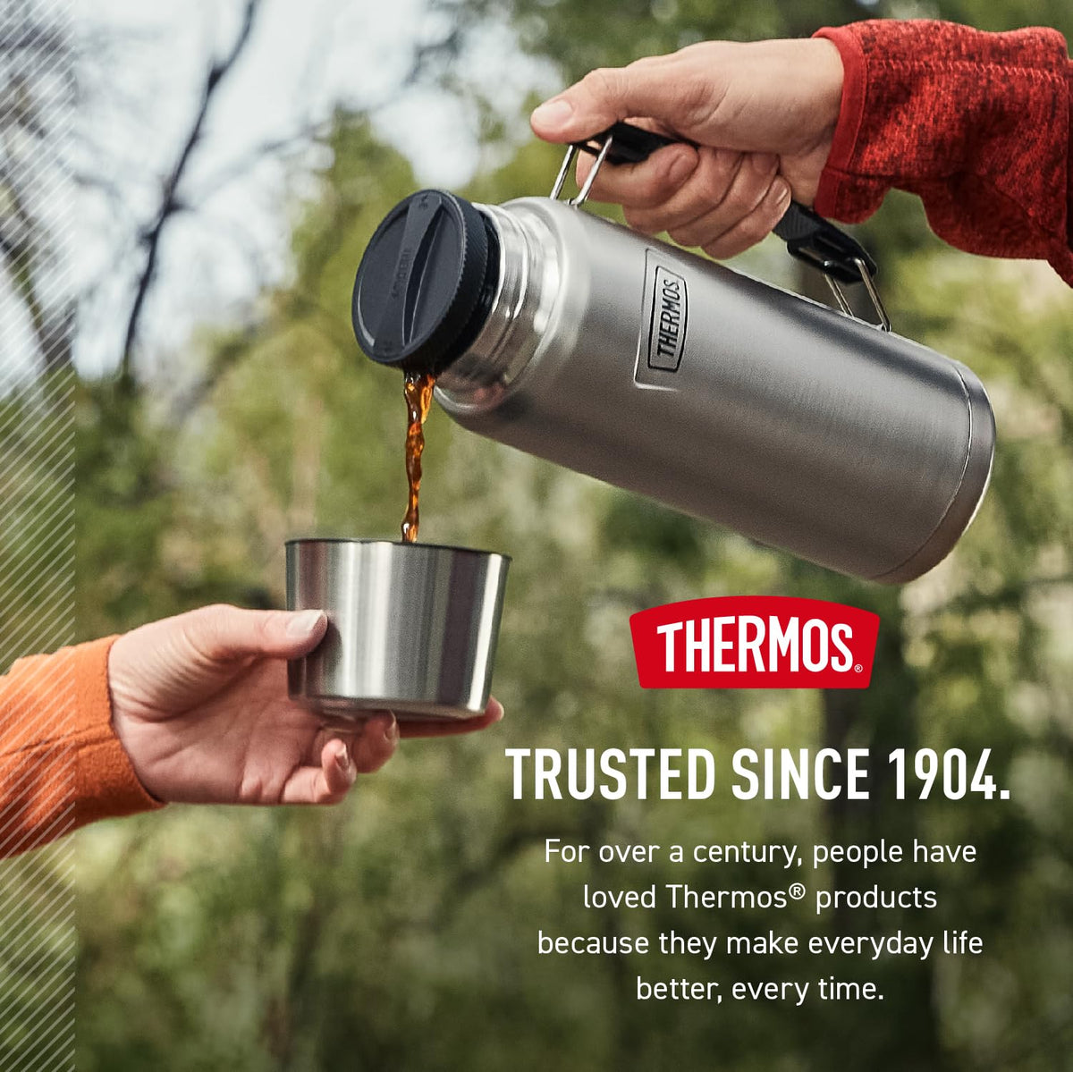 Thermos Icon Series Stainless Steel Beverage Bottle, Granite, 1.2 L