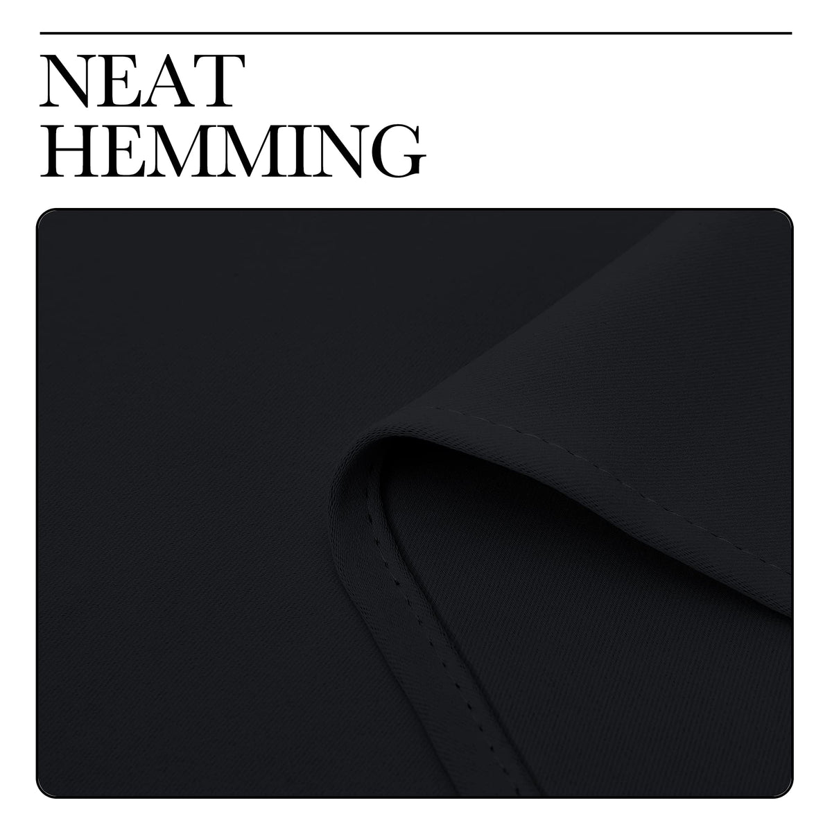 NICETOWN Thermal Blackout Curtains, Black, 42 x 63 in, 2 Panels
