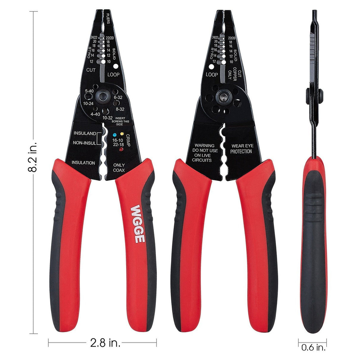 WGGE WG-015 8" Wire Stripper & Crimping Tool