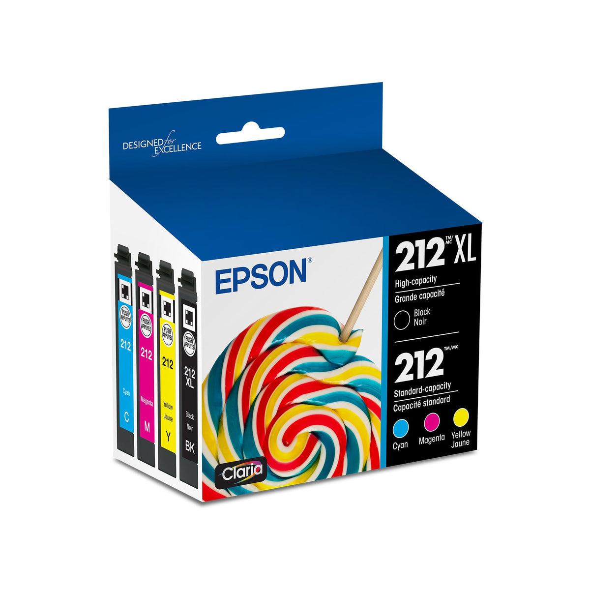 Epson 212 XL Black and Standard Colour Ink Cartridge Combo Pack
