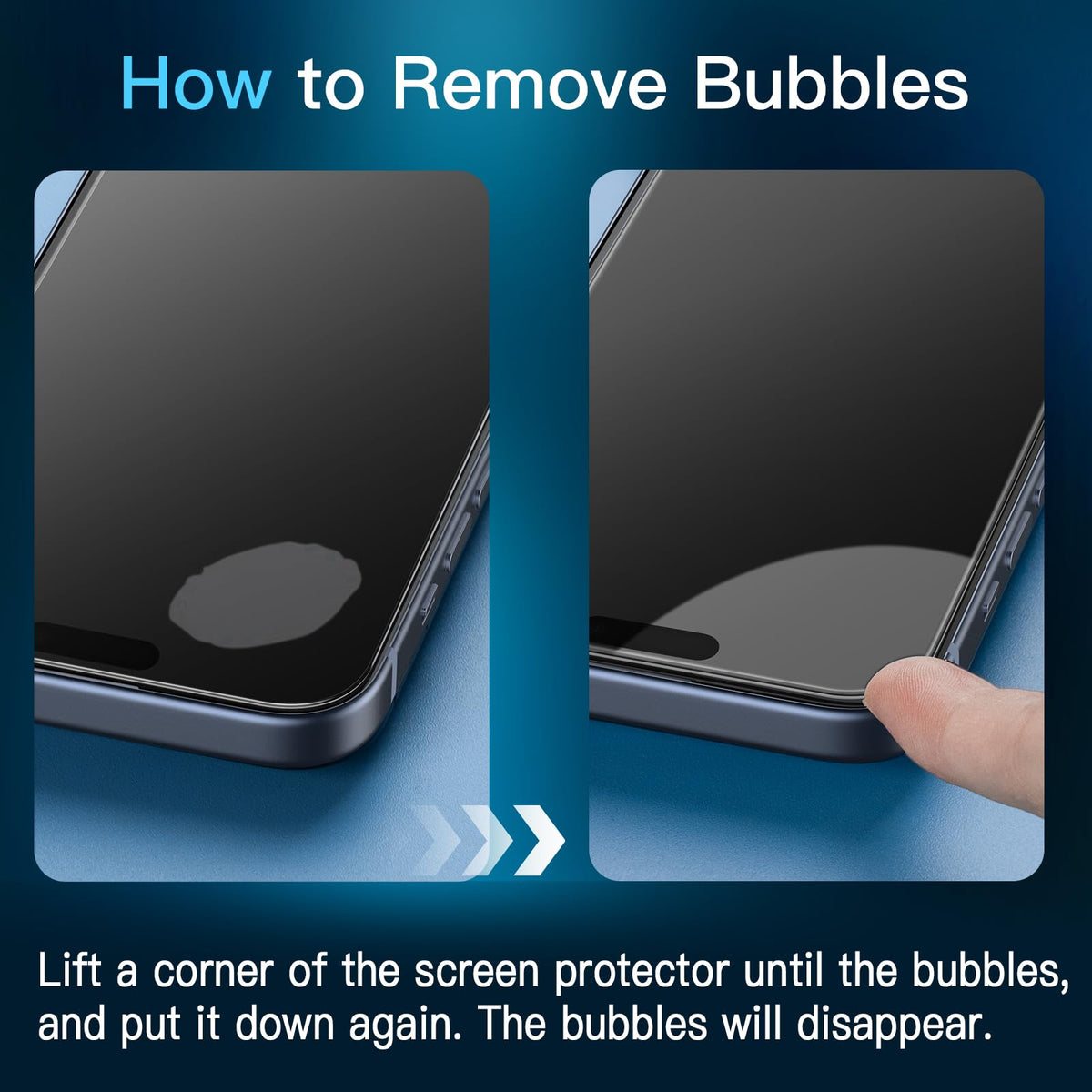 JETech Privacy Screen Protector for iPhone 15, 2-Pack