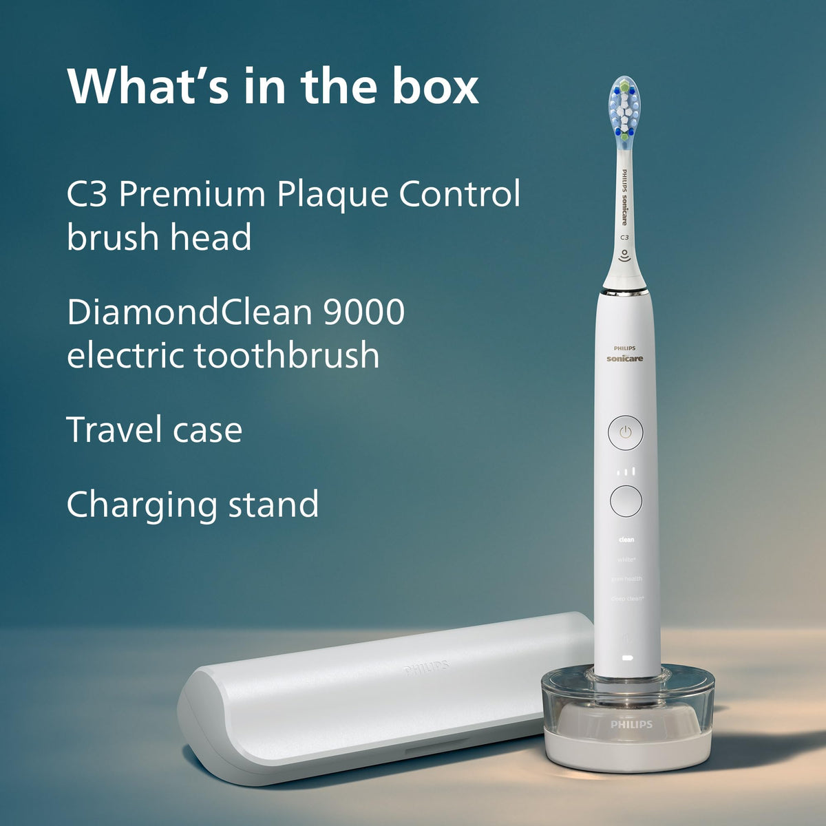 Philips Sonicare DiamondClean 9000 Toothbrush, White (HX9911/93)