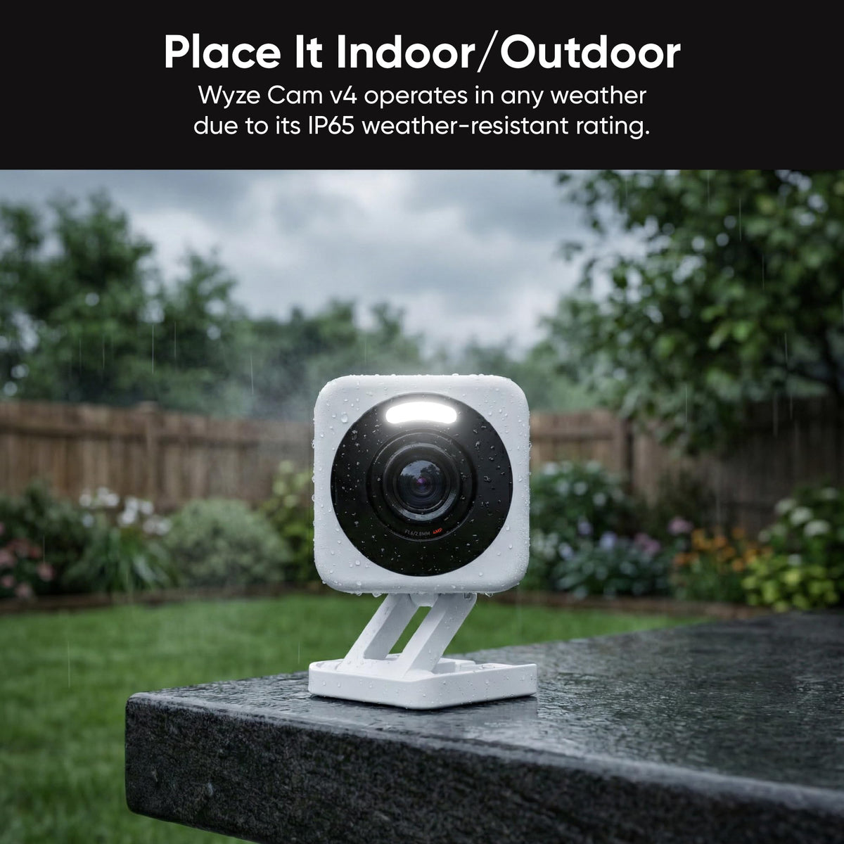 WYZE Cam v4 2.5K Indoor/Outdoor Security Camera, White