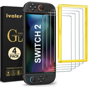 ivoler Tempered Glass Screen Protector for Nintendo Switch 2, 4 Pack