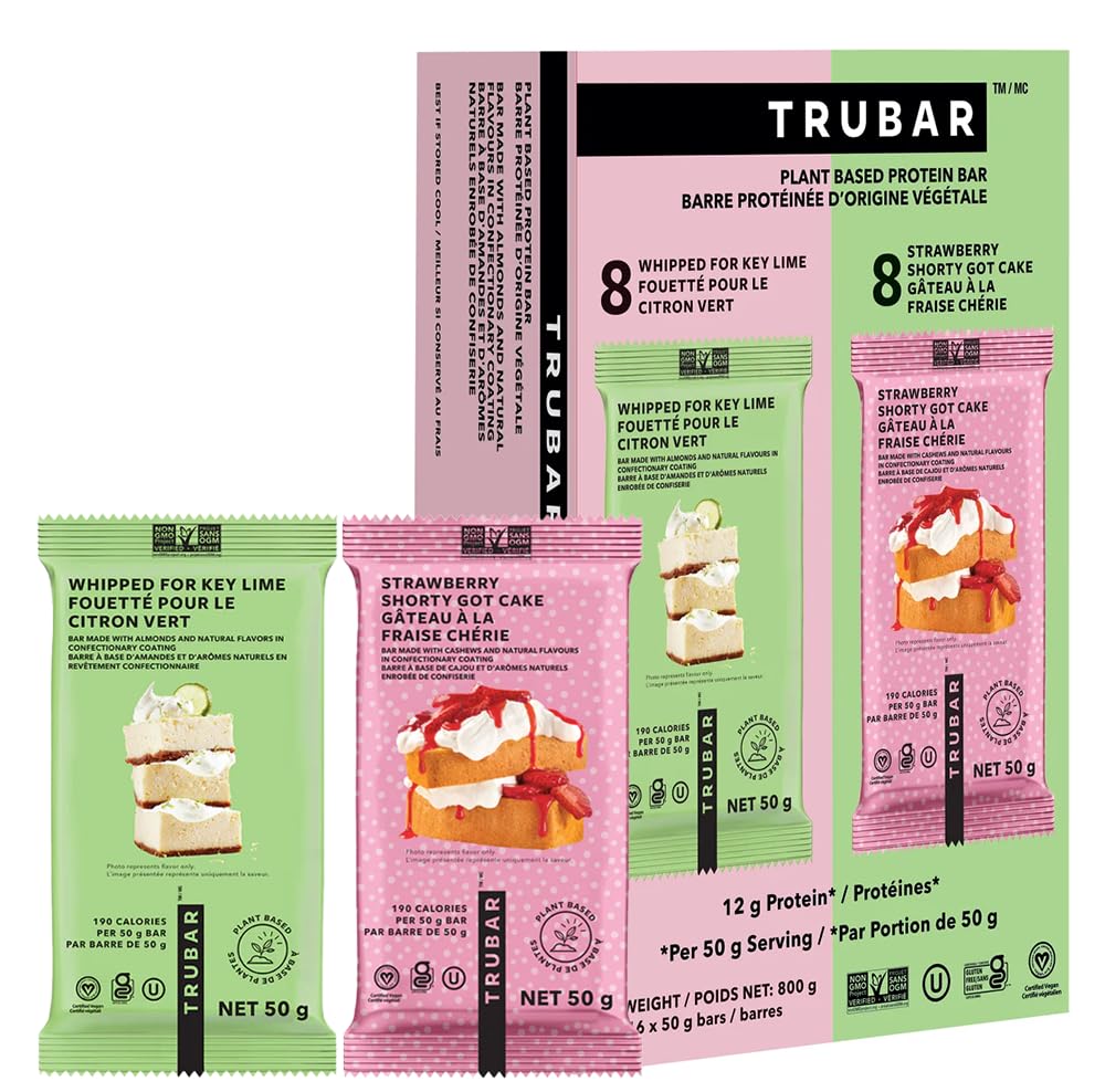 TRUBAR Vegan Protein Bar Variety Pack, 16 Count