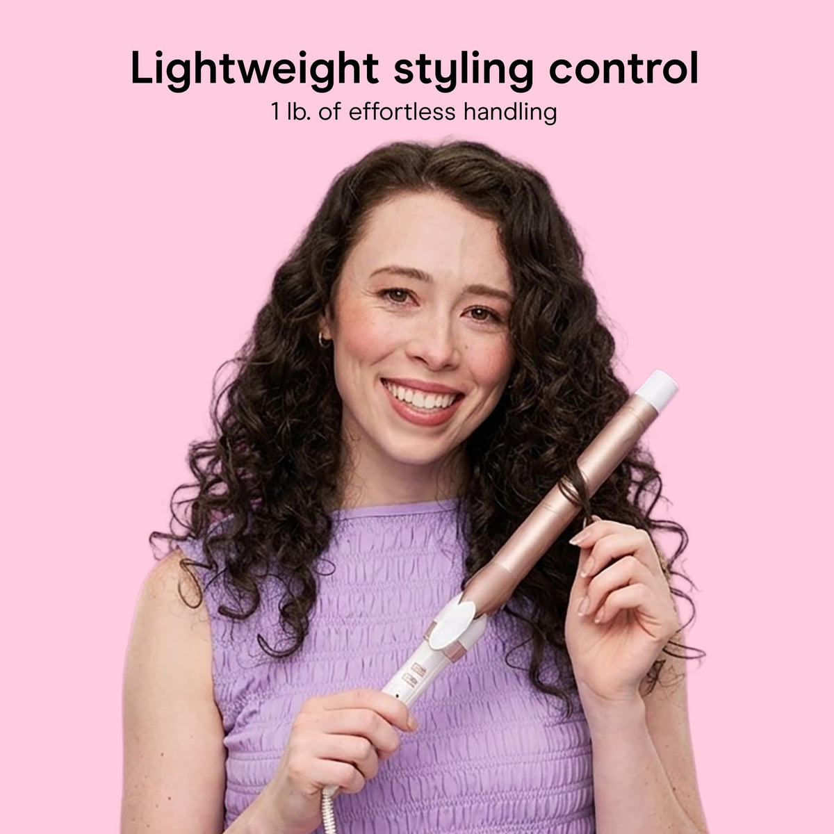 Conair Double Ceramic Long Barrel Curling Iron, 1 in