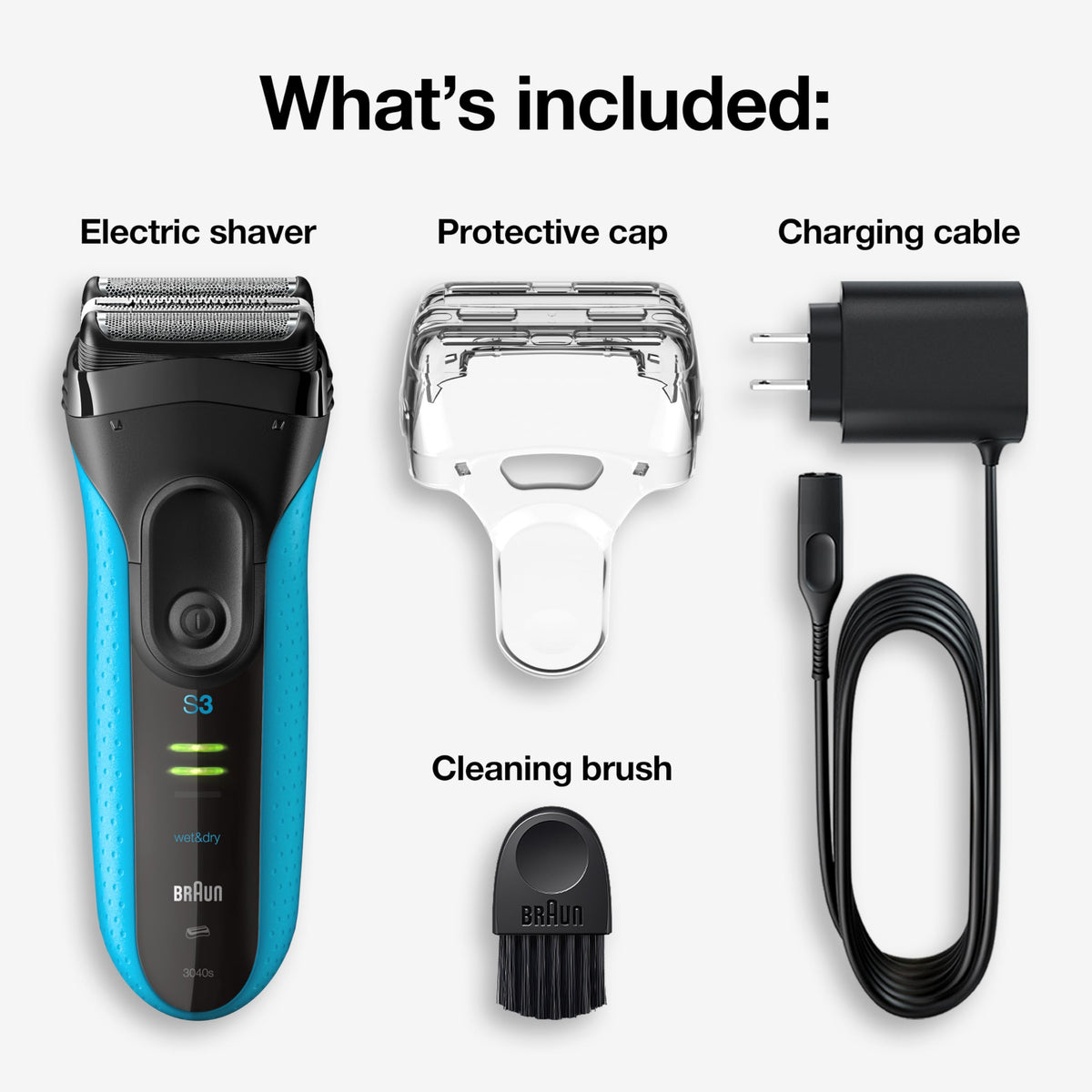 Braun Series 3 ProSkin 3040s Men's Wet and Dry Electric Shaver