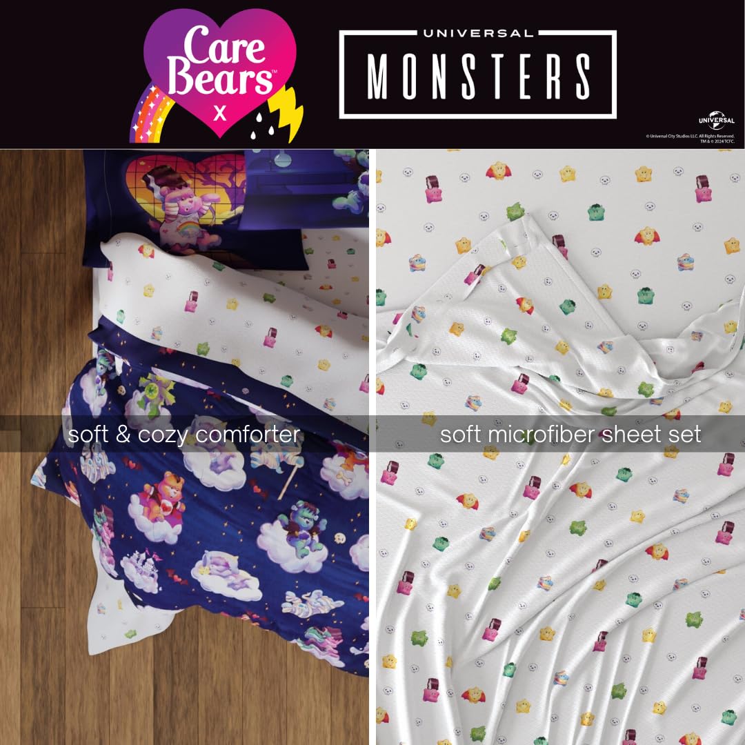 Franco Care Bears x Universal Monsters 7-Piece Bedding Set, Full