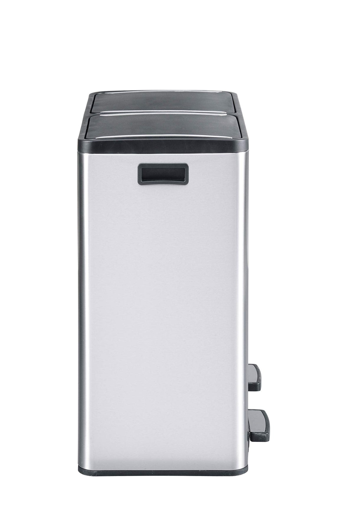 Step N' Sort Dual Trash and Recycling Bin, 18.5 Gallon, Silver
