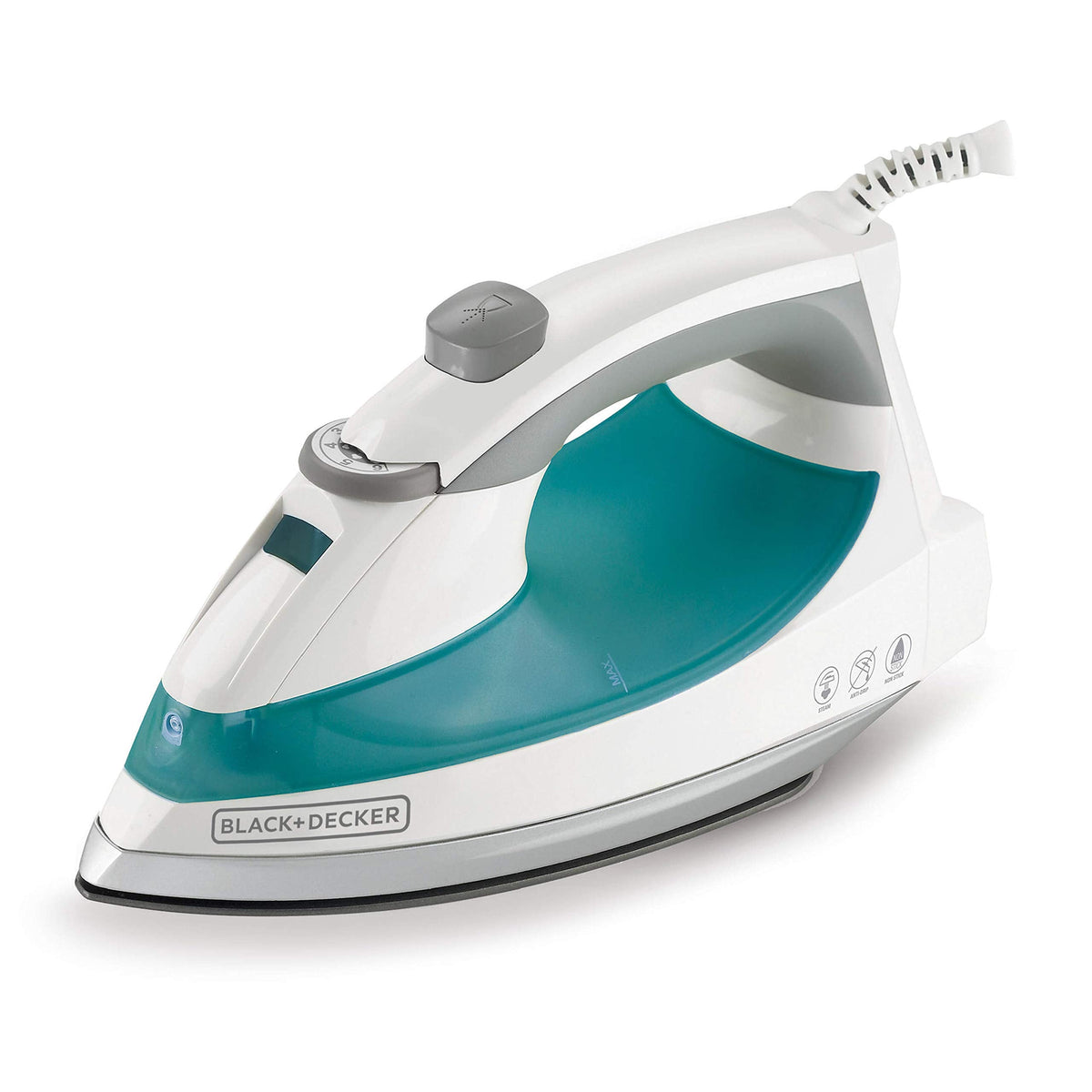 BLACK+DECKER Lightweight Steam Iron IR0820C, 1200W, Teal