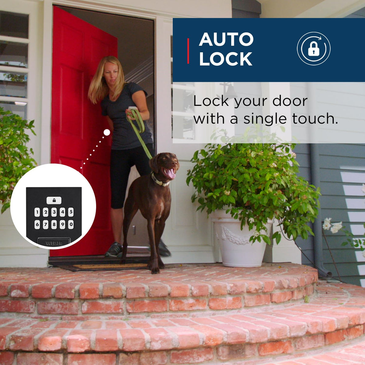 Weiser SmartCode Front Door Lock and Handle Set, Matte Black