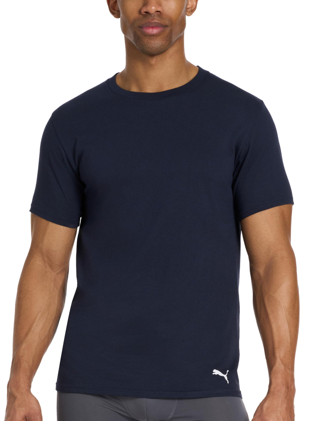 PUMA Men's Cotton Crewneck T-Shirt, Large, 4 Pack