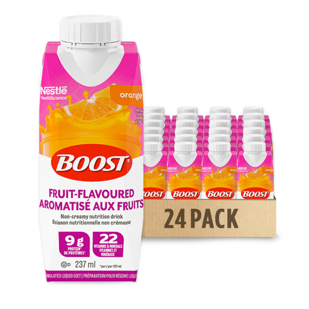 Boost Fruit Flavoured Drink, Orange, 24 x 237 ml