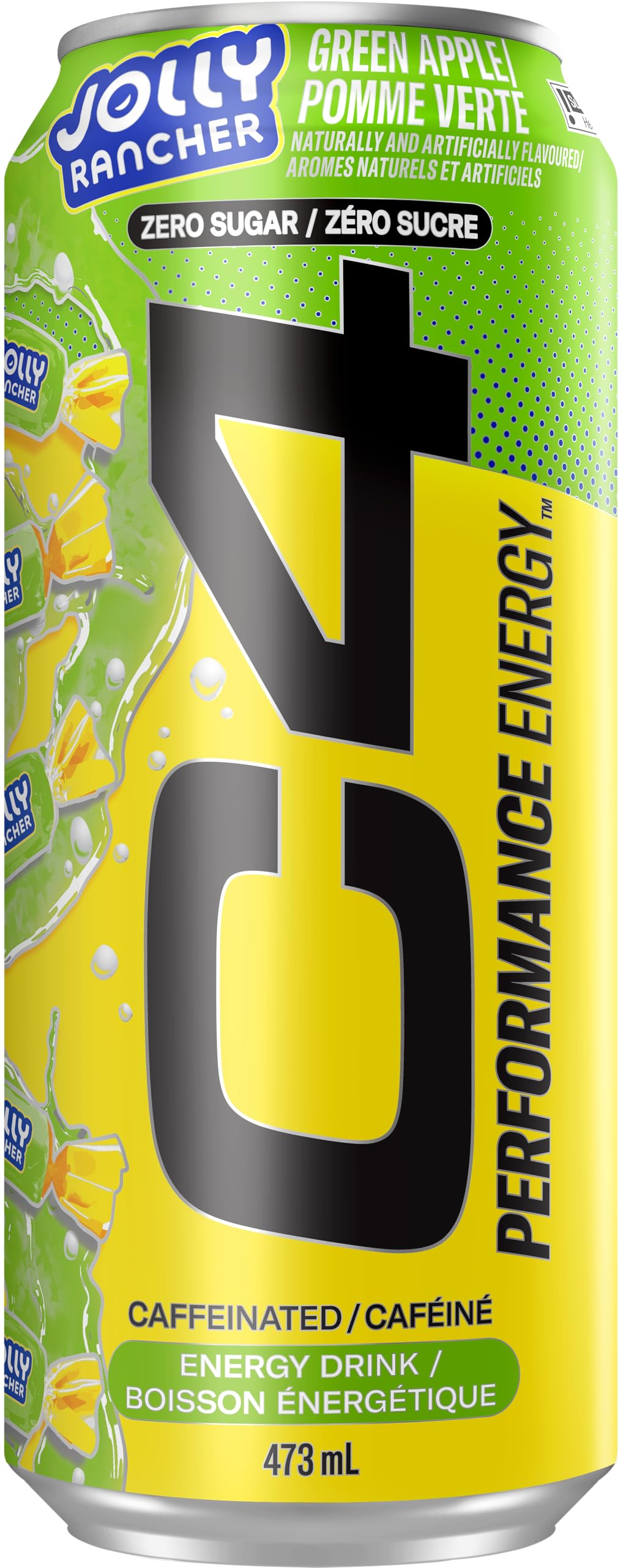 C4 Performance Energy Drink, Jolly Rancher Green Apple, 12 x 473 ml