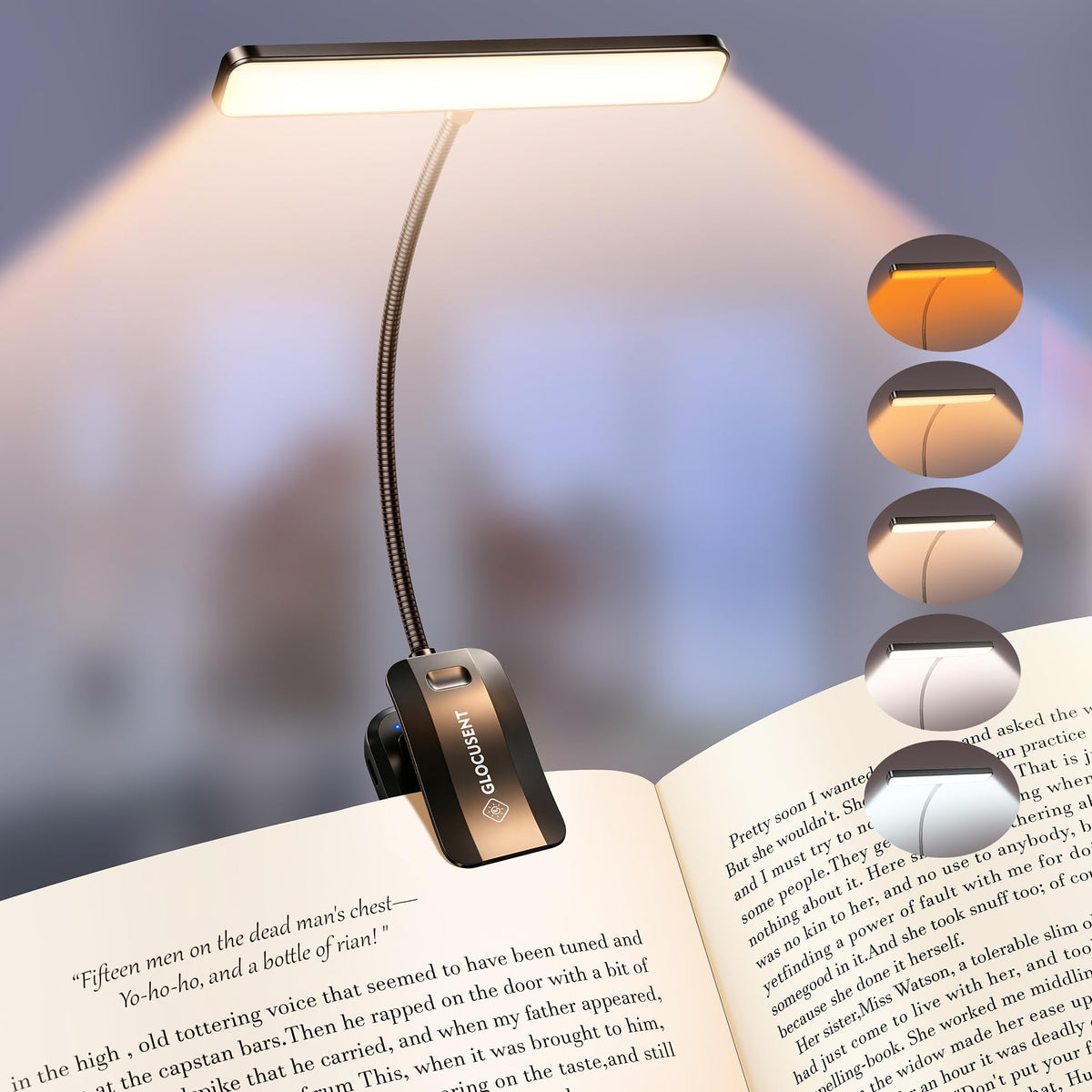 Glocusent 26 LED Rechargeable Book Light