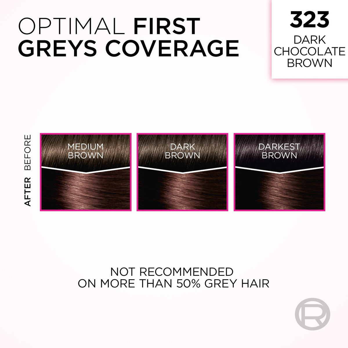 L'Oréal Paris Casting Crème Gloss, 323 Dark Chocolate Brown, 2 Kits