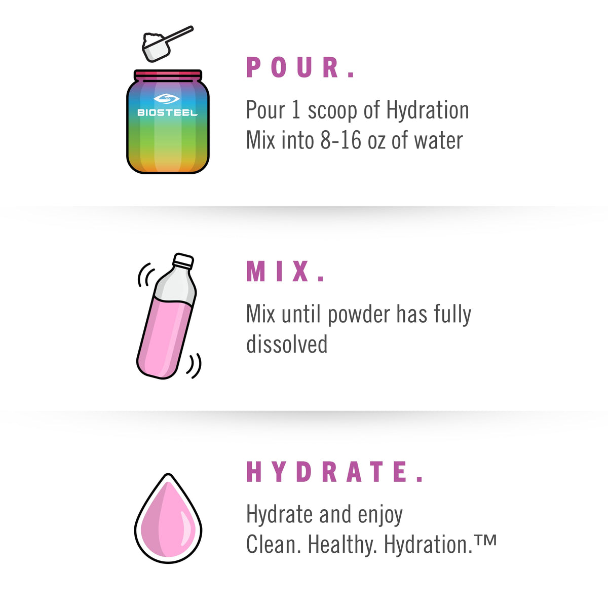 BioSteel Hydration Mix, Rainbow Twist, 20 Servings