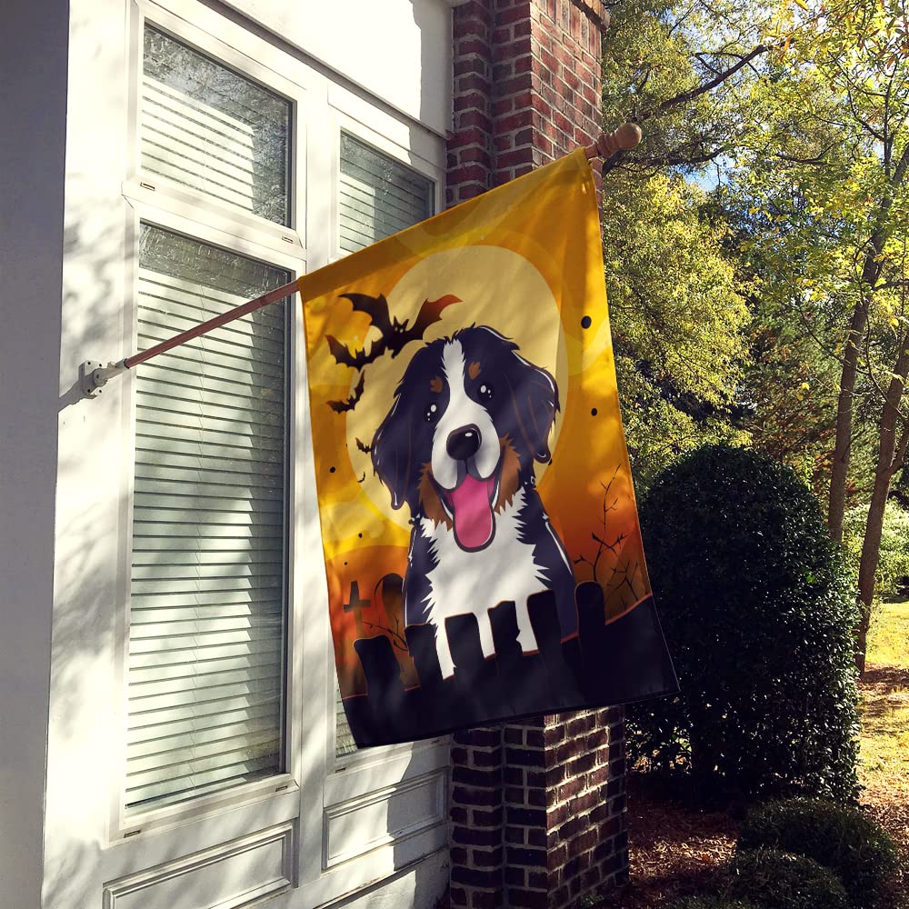 Caroline's Treasures BB1795CHF Halloween Bernese Mountain Dog House Flag