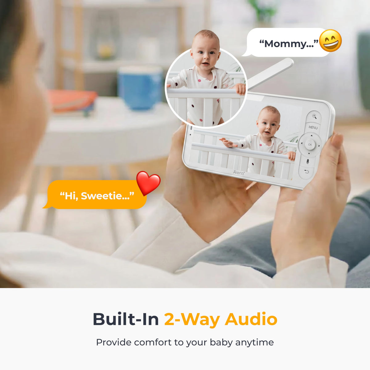 Arenti B2 WiFi 6 Baby Monitor with 5" Display