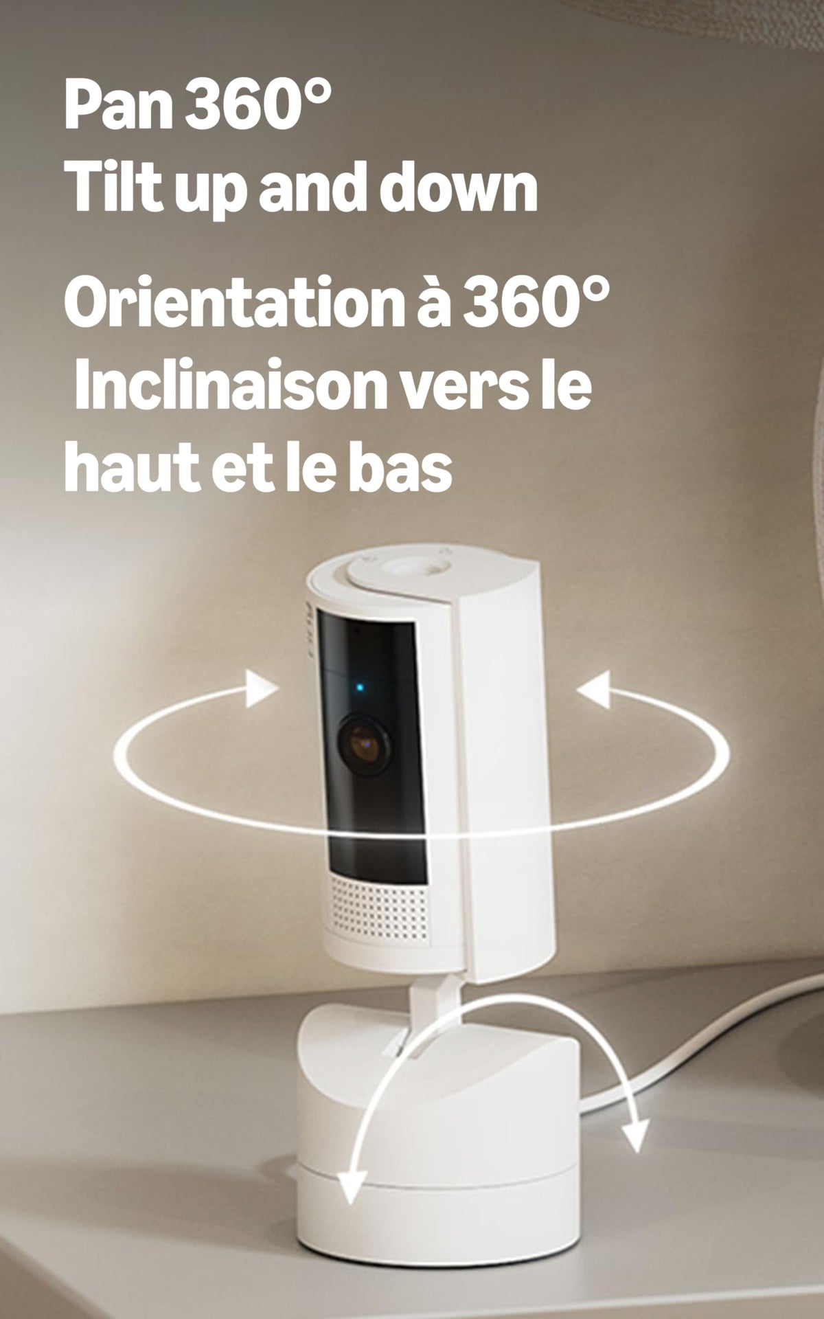 Ring Pan-Tilt Indoor Cam, Two-Way Talk, 2024 Release