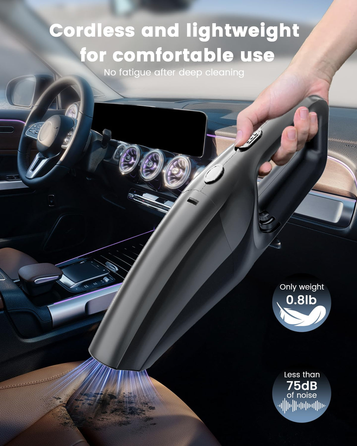 SERVOMASTER Cordless Handheld Vacuum Cleaner, 120W