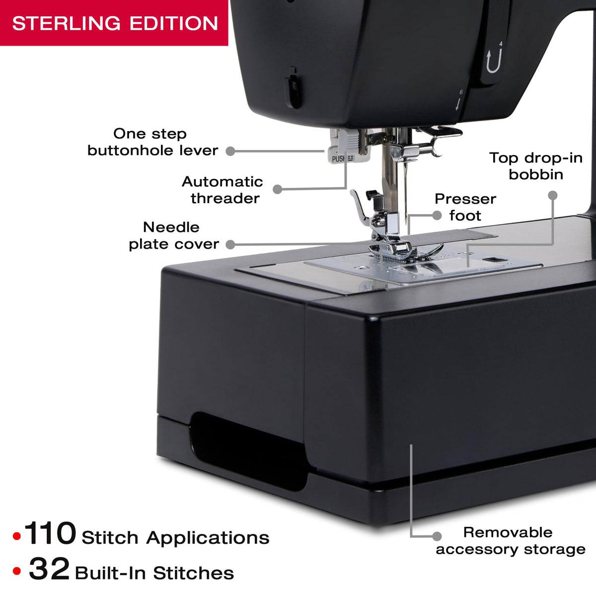 SINGER 4432 Sterling Heavy Duty Sewing Machine with Accessory Kit