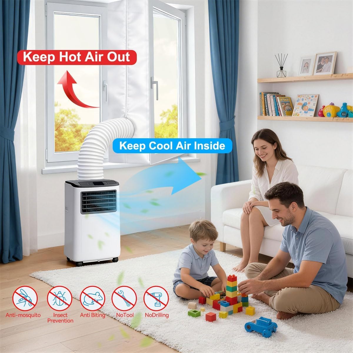 Gruntbear 400CM Universal Window Seal for Portable Air Conditioner