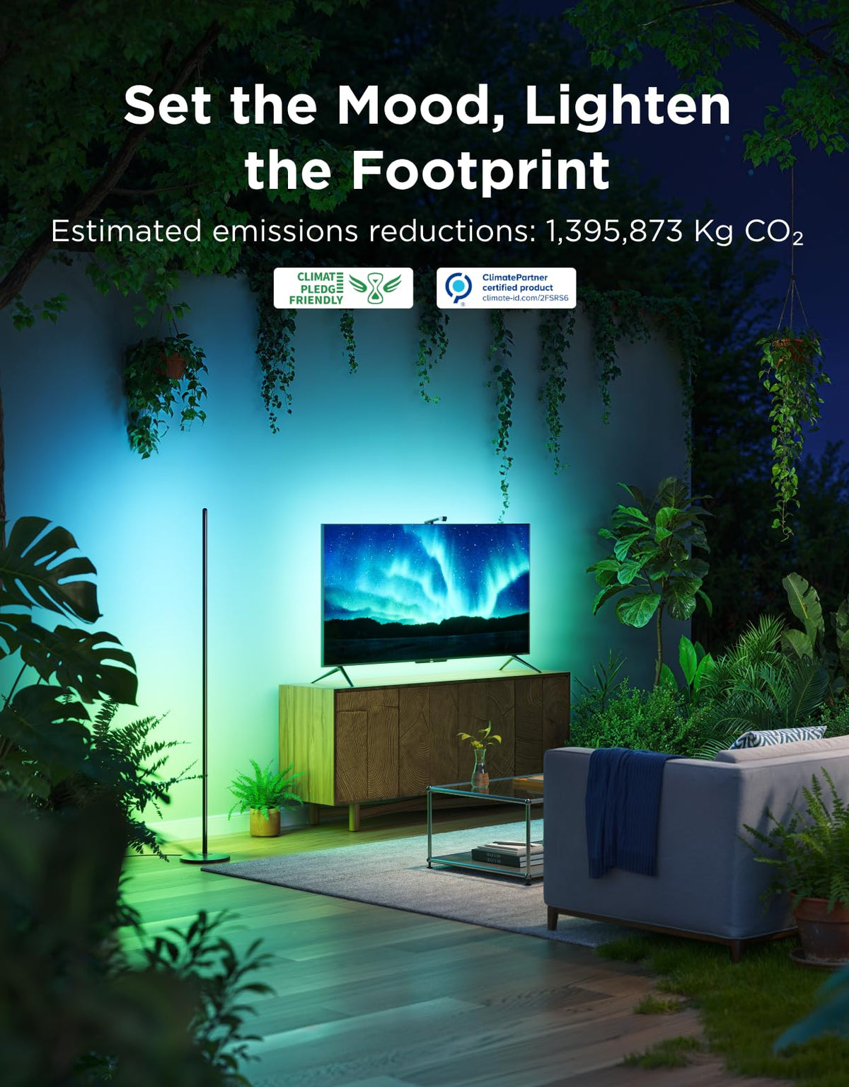 Govee Floor Lamp Basic, 1000 lm LED Corner Lamp