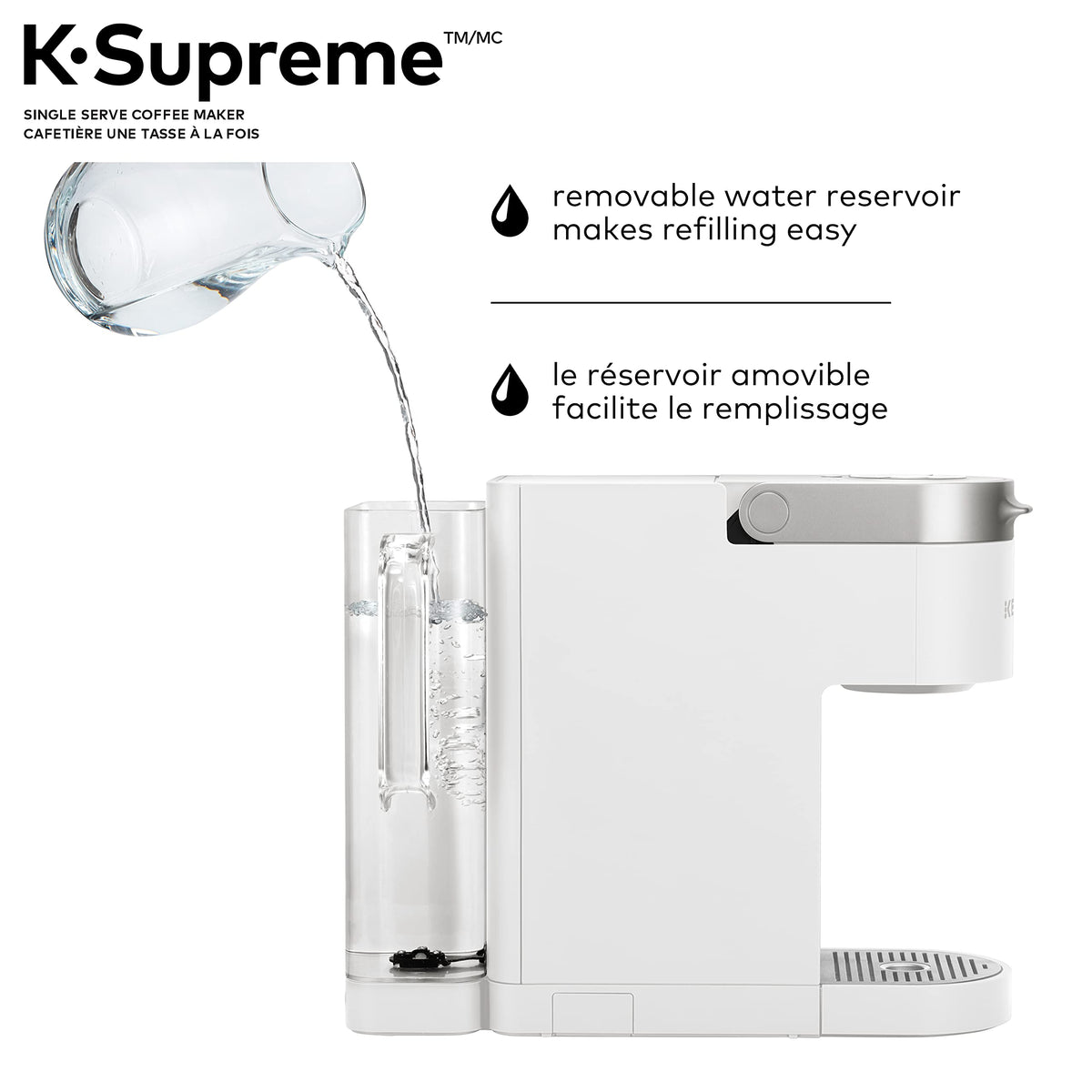 Keurig K-Supreme Single Serve Coffee Maker, White