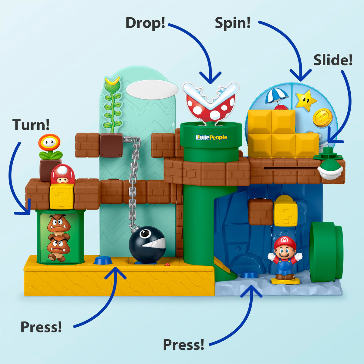 Fisher-Price Little People My Mario Adventure Playset, 18+ Months