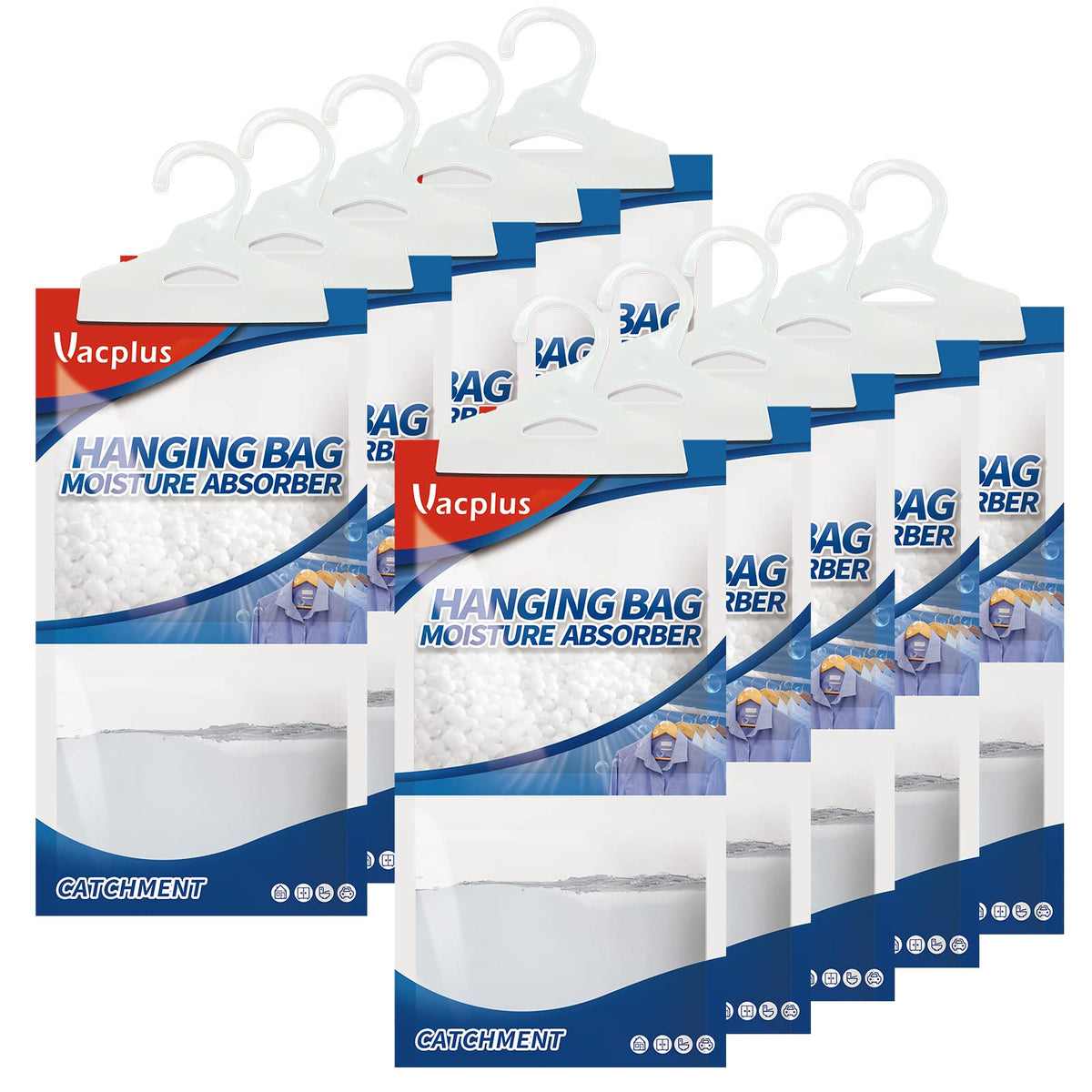 Vacplus Moisture Absorbers Packets, Blue, 30.0 x 16.0 cm