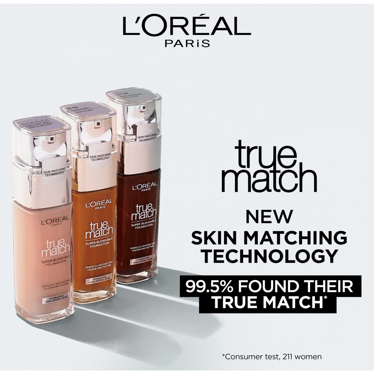 L'Oréal Paris True Match Liquid Foundation, 2C Rose Vanilla, 30 ml