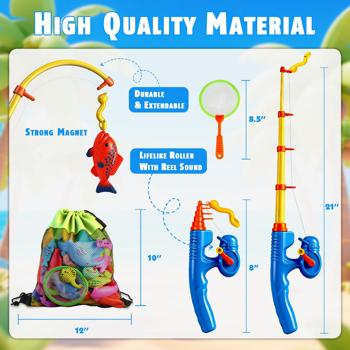 CozyBomB Magnetic Fishing Pool Toy Game for Kids