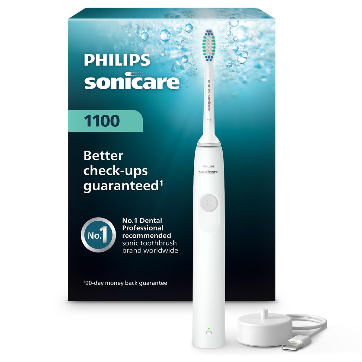 Philips Sonicare 1100 Rechargeable Electric Toothbrush, White
