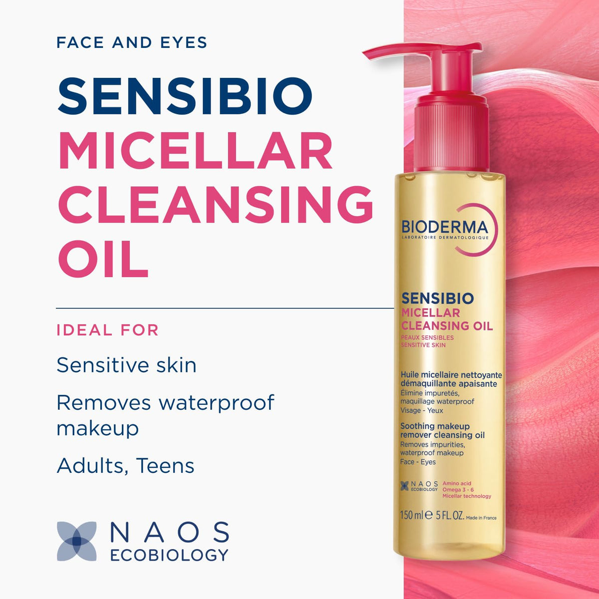 Bioderma Sensibio Micellar Cleansing Oil, Fragrance-Free
